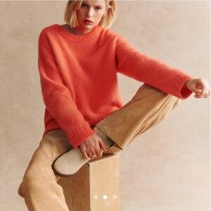 Sezane Amiel Jumper Vine Peach - Size L